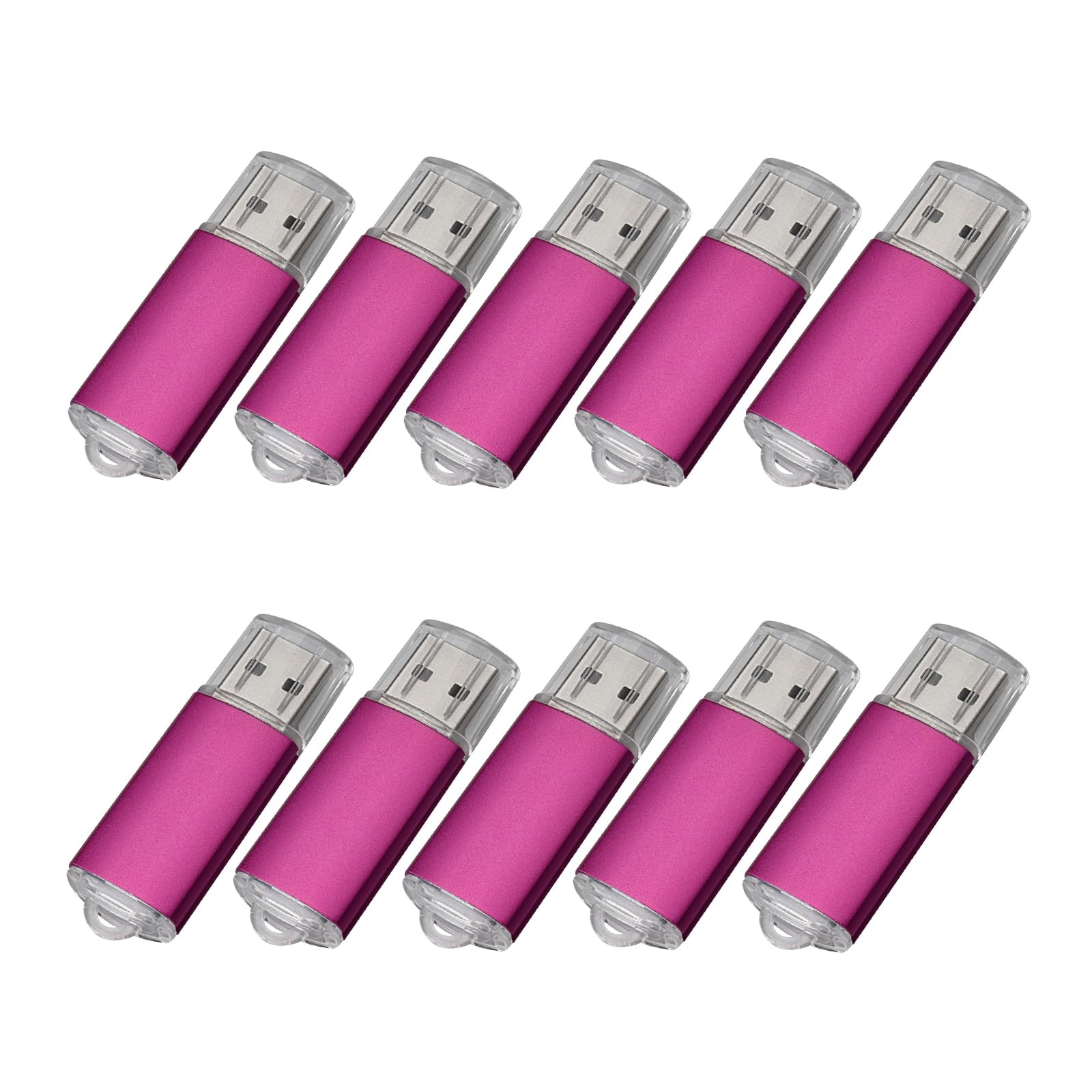 Fenglangrong 10 Pack Flash Drive 128MB USB Sticks, USB 2.0 Thumb Drives Bulk Flash Drive Pack 128MB Pendrive USB Memory Stick Zip Drive USB Sticks 10 Pack Pink