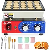 SICHI Mini Pancake Maker Machine with 550℉Heating and Timer Control, 25PCS Electric Commercial Dutch Pancake Baker with Nonstick,110V Dutch Pancake Cooker for Restaurant and Kitchen,Dessert Breakfast