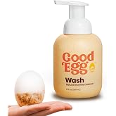 GoodEgg Enzyme Egg Wash Cleaning Solution, Foaming Spray Pump, Refillable | 12oz Bottle, Safe To Use, Doesn't Penetrate Egg Shells, Easily Removes Dirt, Poop, and Feathers, Chicken Egg Washer, USA Made