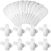 Jecery 40 Pairs Disposable House Slippers for Guests Bulk Slipper Pack for Hotel Spa Travel Shoeless Home White Closed Toe