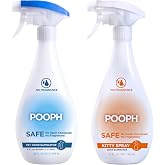 POOPH Pet Odor Eliminator &amp; Litter Box Deodorizer, 32 oz - Pack of 2 | Two 32 oz bottles for eliminating pet odors and freshening litter boxes without added fragrance