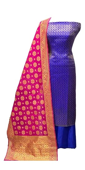 Hasti Women's Banarasi Santoon & Jacquard Unstitched Salwar Suit