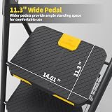 KINGRACK 3 Step Ladder Folding Anti Slip Pedals Handrails Lightweight view 2