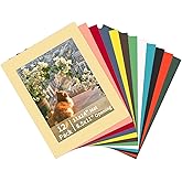ZBEIVAN 12 Packs Mixed Colors 11x14 Picture Frame Mats for 8.5x11 Photos, Artworks and Prints, White Core Bevel Cut Frame Mattes