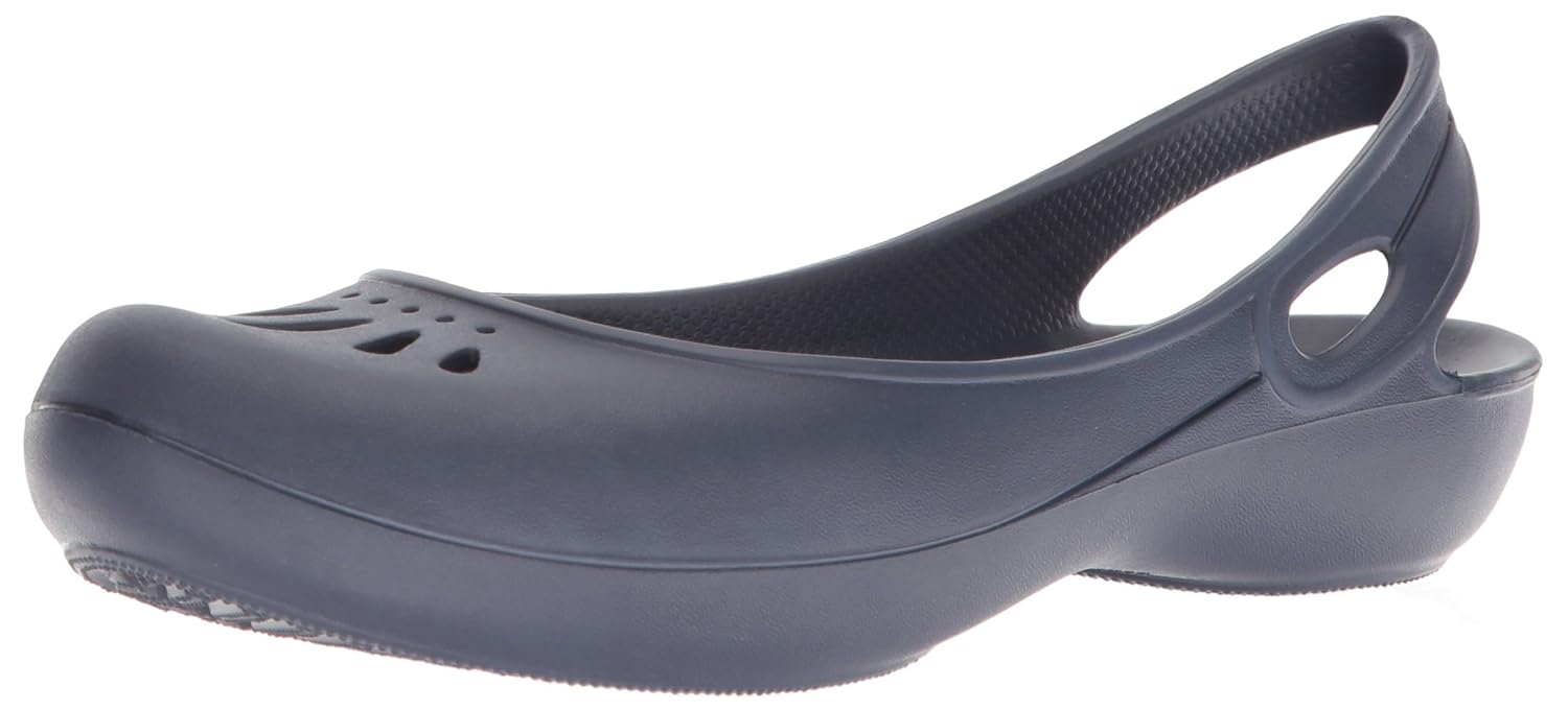 crocs thea slingback flats black
