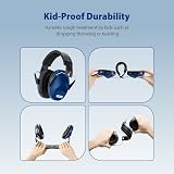 Dr.meter Kids Ear Defenders Noise Cancelling Headphones SNR 27dB Blue view 4