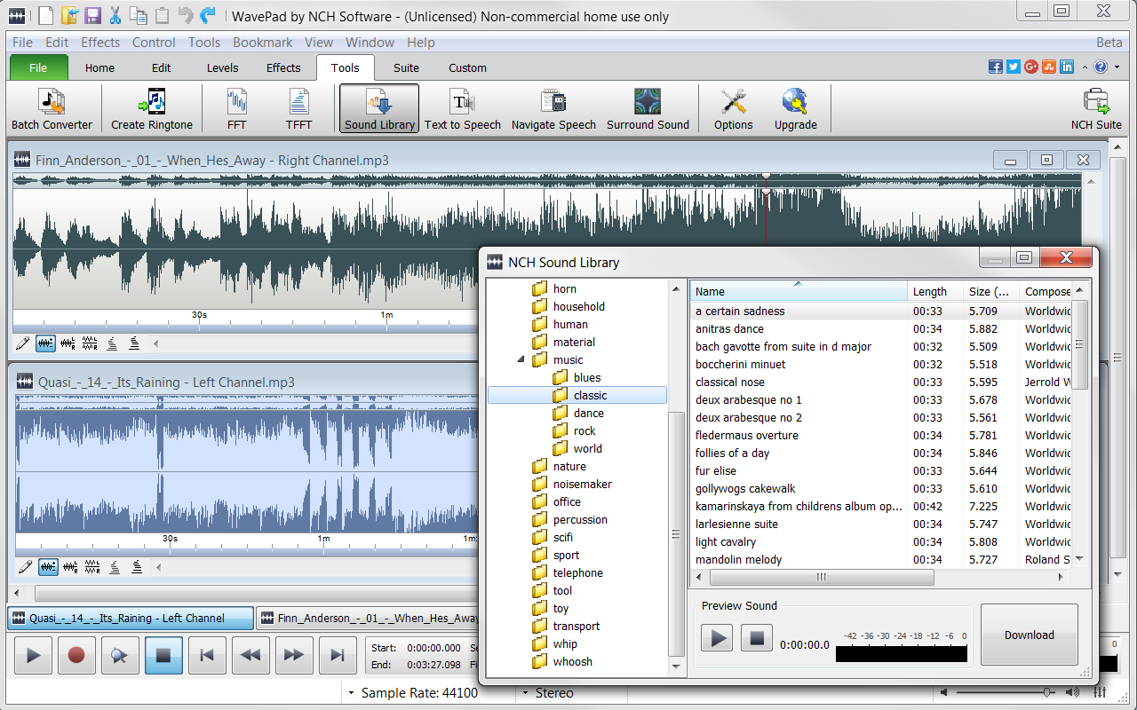 WavePad Free Audio Editor – Create Music and Sound Tracks with Audio Editing Tools and Effects [Download] - Thumbnail 4