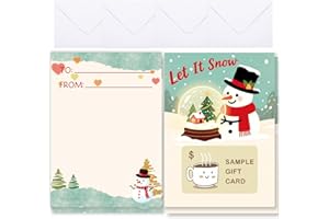 ALWAYSLOVARIOUS Christmas Snowman Gift Card Holder with Envelopes, Holiday Cash Money Gift, Festive Design & Heartfelt Gifting Magic, Merry Christmas Card, Surprise Xmas Birthday Gift Supplies (Pack of 4)