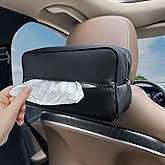 Witaxima Large Car Tissue Holder for 120 Standard Tissues, Premium PU Leather Tissue Holder in Car Backseat Rectangular, Napk