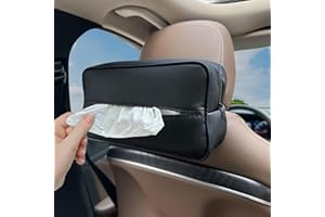 Witaxima Large Car Tissue Holder for 120 Standard Tissues, Premium PU Leather Tissue Holder in Car Backseat Rectangular, Napk