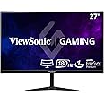 ViewSonic VX2718-PC-MHD 27 Inch Curved 1080p 1ms 180Hz Gaming Monitor with FreeSync, HDMI and Display Port (Renewed)