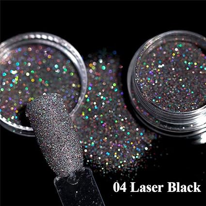Polvo holográfico para decoración de uñas, 2 g/caja, con purpurina: Amazon.es: Belleza