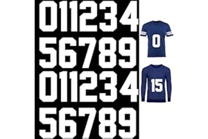 Zonon 22 Pieces Iron on Numbers T Shirt Heat Transfer 0 to 9 Jersey Numbers for Team Uniform Sports (White,8 Inch)