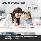 Yunbaoit Rainbow Disk Visual Timer 60 Minute with Protective Case White view 2