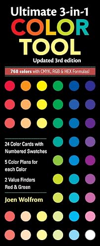 Ultimate 3-in-1 Color Tool, Updated 3rd Edition: - 24 Color Cards with ...