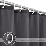 EurCross Charcoal Cloth Shower Curtain 180x180cm Quick Dry Water-Repellent view 4