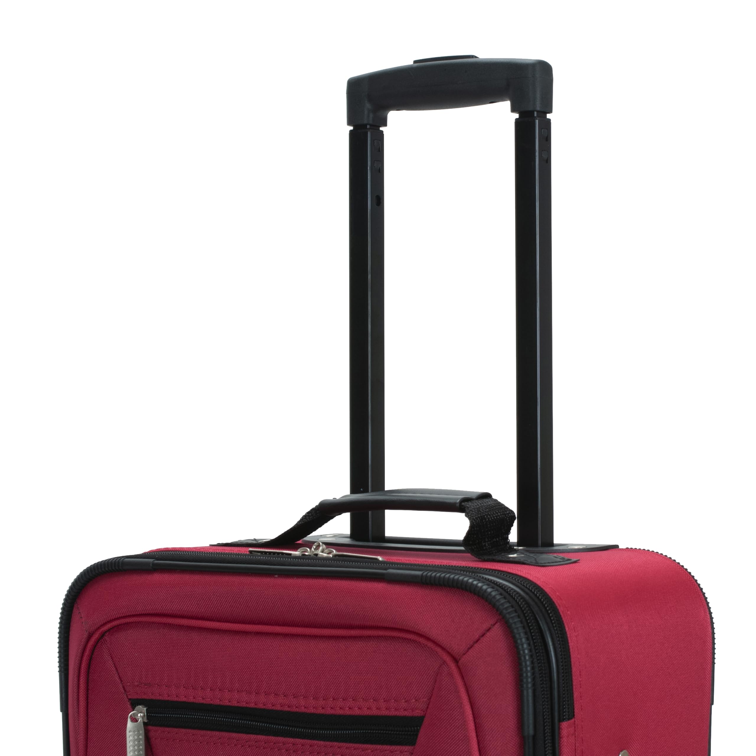 Rockland Fashion Softside Upright Luggage Set,Expandable, Red, 2-Piece (14/19)