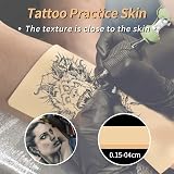 UPTATSUPPLY 12PCS Tattoo Practice Skin 6"x8" Double Sides Microblading Silicone view 6
