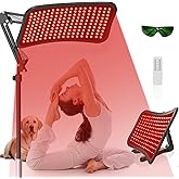 Red Light Therapy for Face Body, Advanced 2-in-1 Red Light Therapy Lamp with Desktop Stand, Tri-Wavelength 660nm, 850nm, 940nm Infrared Light Panel with Timer for Skin Care, Full Body Pain Relief