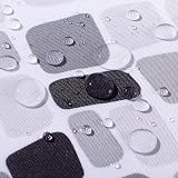 VIROSA Mosaic Grey Shower Curtain 180x180 cm Waterproof Mildew Resistant view 4