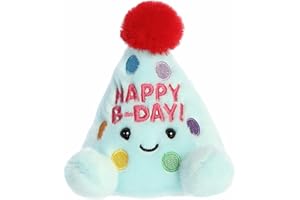 Palm Pals Aurora® Adorable Viva Party Hat™ Stuffed Animal - Fun Collectible Plush for Kids and Adult Collectors - Perfect for Decorating Rooms and Birthday Gifts - Blue 4 Inches