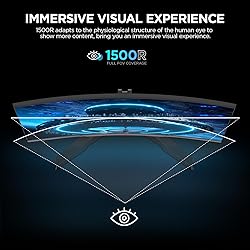 KOORUI 27 Inch Curved Gaming Monitor, Full HD 1080p