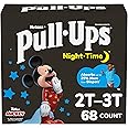 Pull-Ups Boys' Night-Time Potty Training Pants, Size 2T-3T Overnight Training Underwear (16-34 lbs), 68 Ct