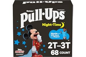 Pull-Ups Boys' Night-Time Potty Training Pants, Size 2T-3T Overnight Training Underwear (16-34 lbs), 68 Ct
