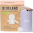 BLUELAND Laundry Detergent Tablets, Starter Set, 60 Count with Tin, Spring Bloom Scent, Plastic-Free Eco-Friendly Pods, Sheets, Liquid Alternative - Natural, Gentle, Non Toxic