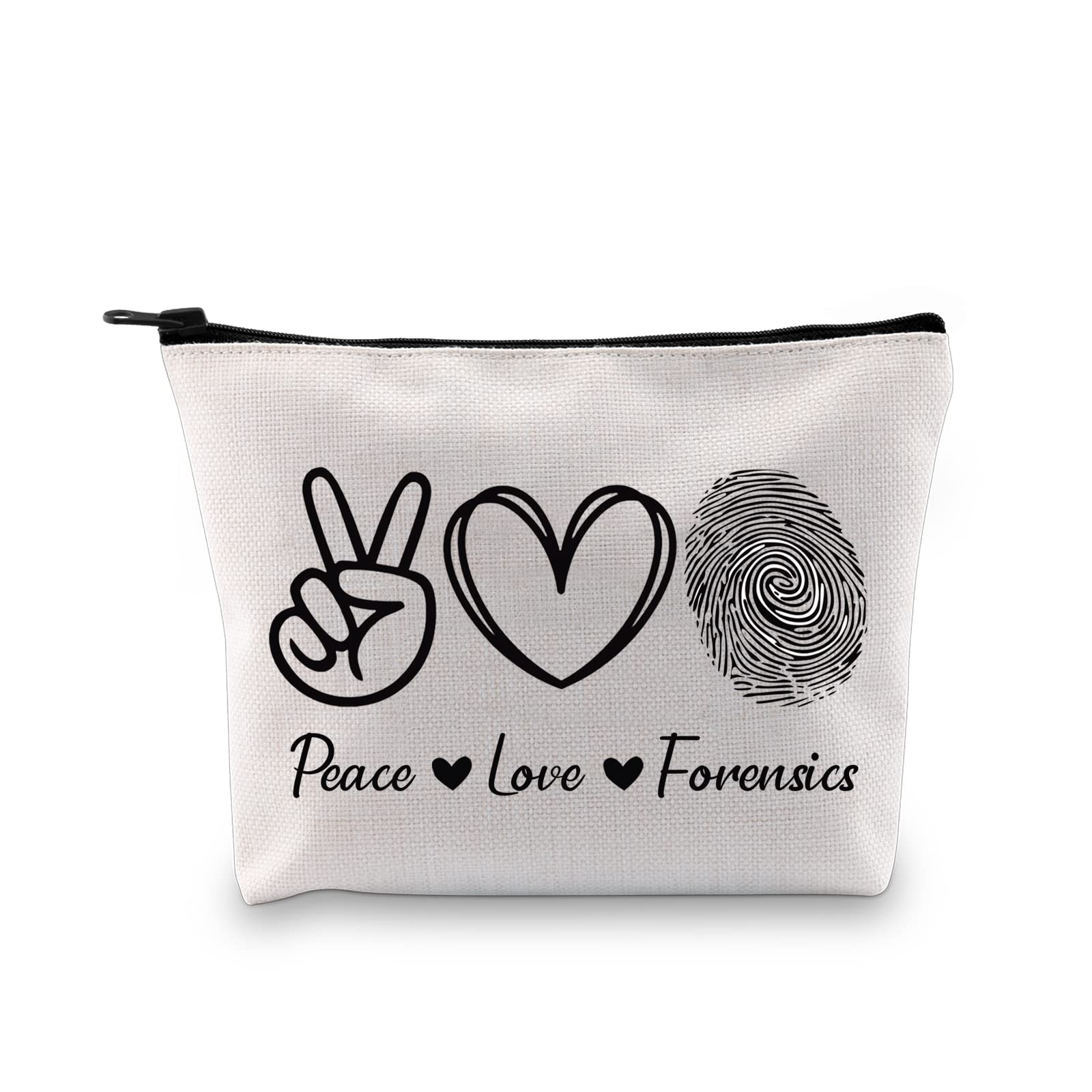 G2TUP Forensic Gift Peace Love Forensics Makeup Bag