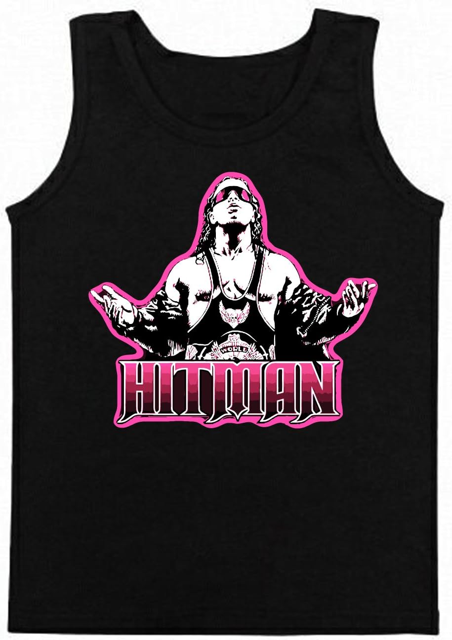 Silo Shirts Black Bret Hart WWF Tank TOP