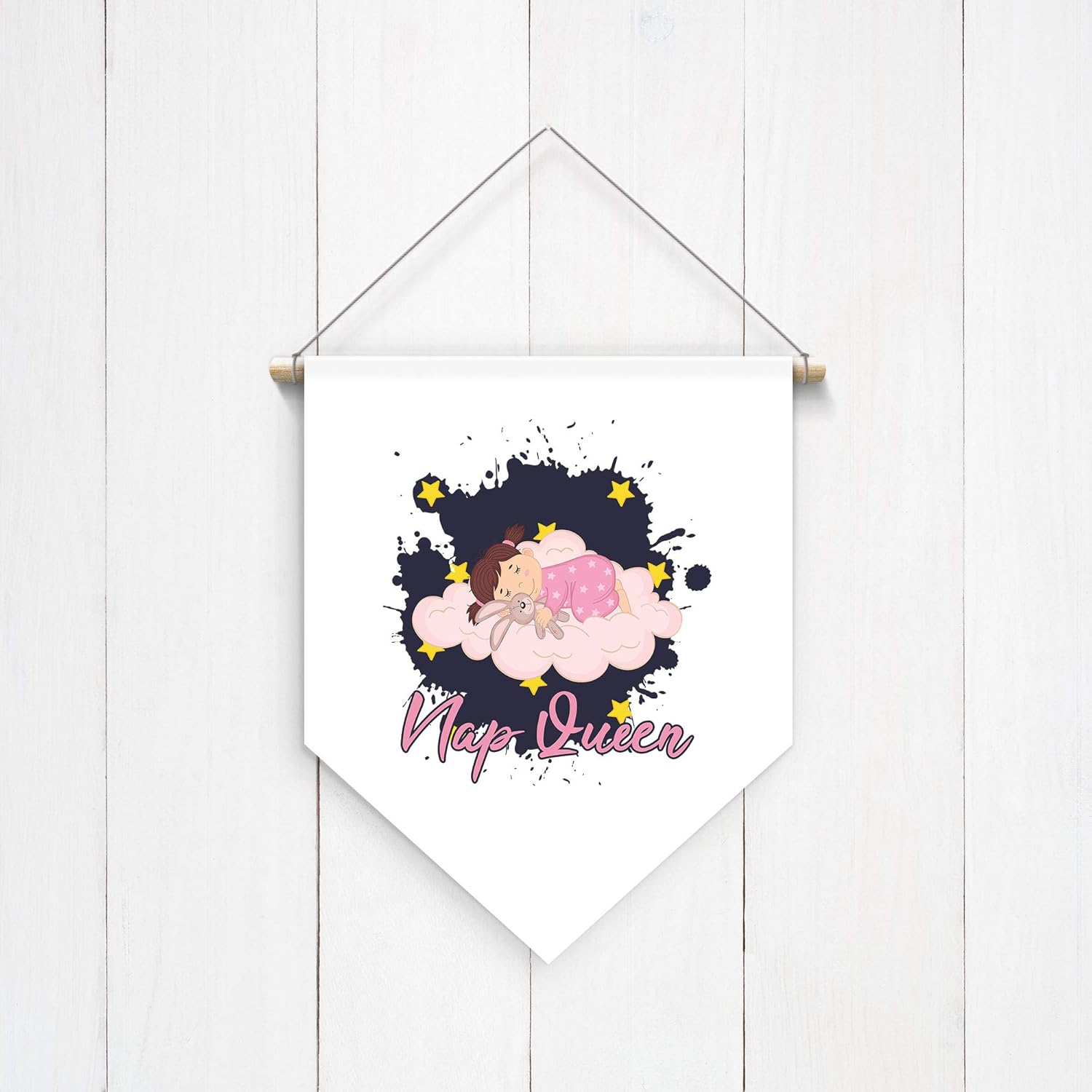 Amazon Com Kids Wall Banner Nap Queen 2 Little Girl Design