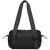 Small Gym Bag for Women Mini Duffle Bag with Wet Compartment, Lightweight Waterproof Cute Tote for Girls Workout Sport Travel, Black