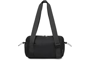 BAVERGE Small Gym Bag for Women Mini Duffle Bag with Wet Compartment, Lightweight Waterproof Cute Tote for Girls Workout Sport Travel, Black