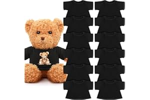 Litherr S 12 PCS Stuffed Bear Clothes Shirts & Tshirts - Classic Plush Bear Shirts Fit 8-12 Inches - Stuffed Animal Dolls