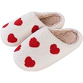 Tellrain Women Slippers Cute Pattern Strawberry Slippers Warm Soft Bedroom Shoes Fuzzy Closed Toe Sandals Non Slip House Bedroom Slippers