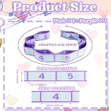 Zuimei Stretching Bands 2Pcs Yoga Straps 8 Loops Pink Purple Gymnastics view 7