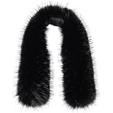 xiatty Faux Fur Collar Women Trim for Hood Replacement for Winter Coat Parka Jackets Unisex Like Real Fur Soft Fluffy
