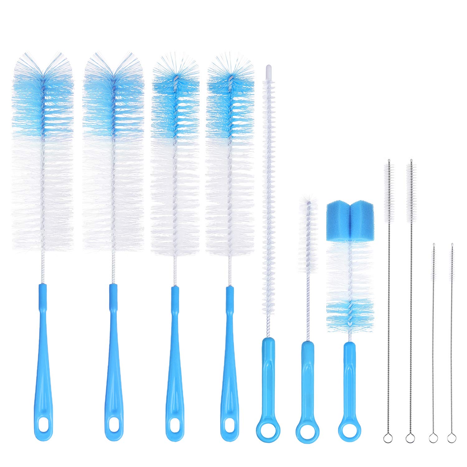 Vicloon Bottle Brushes, 11Pcs Multipurpose Bottle Cleaning Brushes, Non-Scratch Water Bottle Cleaner Set for Baby Bottle Tube Pipe Flask Straws Brush