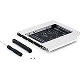 CSL - HDD/SSD SATA drive bay / hard drive caddy (2nd HDD) / SSD insert (9.5 mm) | hard disk frame with SATA interface | suitable for second hard disk HDD or SSD | compatible with Apple MacBook and MacBook Pro
