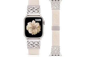 TOYOUTHS Magnetic Stretchy Band Compatible with Apple Watch Band 38/40/41/42/44/45/46/49mm Women Men Celtic Knot Soft Elastic