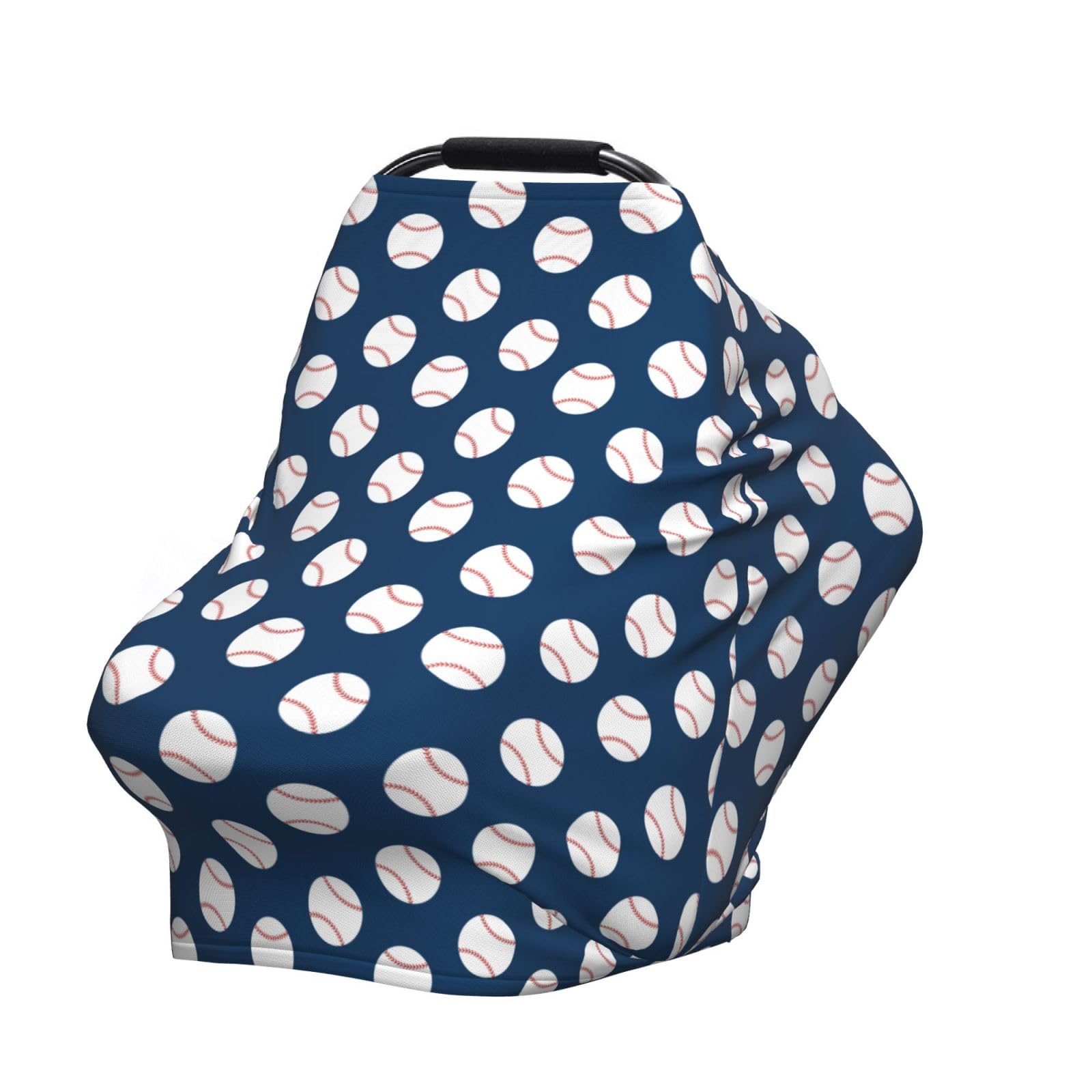Photo 1 of Baseball Blue Baby Stuff Car Seat Cover for Baby,Mom Nursing Breastfeeding Covers,Multi-Use Car Seat Canopy Carrier Cover,Stroller Cover Newborn Shower Gift for Boys Girls