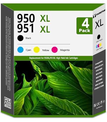 Cartouches 950 XL Noir & 951 XL Couleur Compatible HP - Haute Capacité NON-OEM - Neuf Emballé