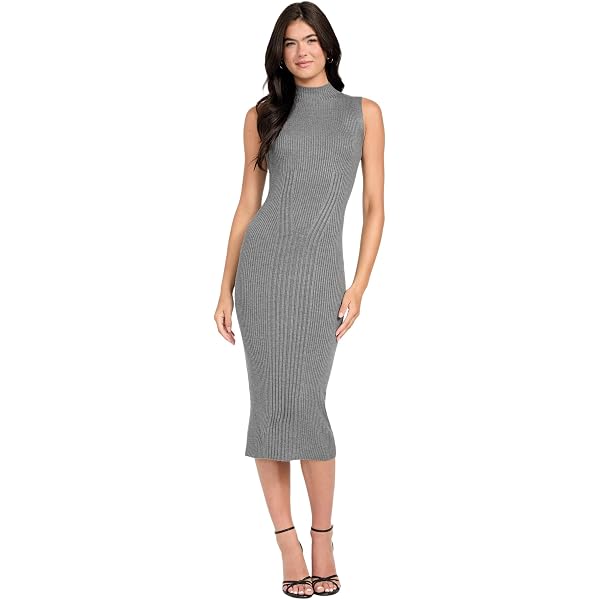 vince ribbed high neck tank dress Vince Rib High Neck Tank Dress