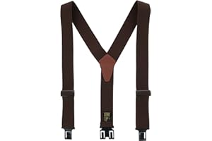 Perry Suspenders Men's Elastic 2 Inch Wide Hook End Suspenders (Tall Available)