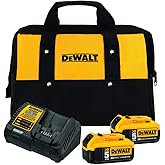 DEWALT 20V MAX Battery Charging Kit, Includes Charger and 2 Batteries, 5Ah, Includes Small Storage Bag (DCB205-2CK)