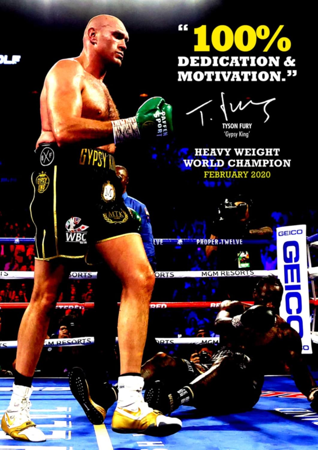 Tyson Fury Poster Memorabilia - Gypsy King - Retro - motivational
