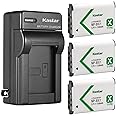 Kastar 3-Pack NP-BX1 Battery and AC Wall Charger Replacement for Sony ZV-1 Vlogging Camera, ZV-1F Vlogging Camera, Sony ZV-1 II Digital Camera, Hasselblad Stellar Special Edition Digital Camera