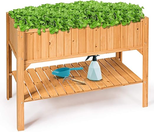 vengaconmigo Huerto Urbano Madera Mesa de Cultivo con Estante de ...