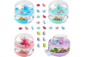 YANPOAKE Mini Claw Machine Toys for Kids & Adults with Mini Dinosaur Figures Claw Machine Prizes, Mini Stuff Things that Actually Work, Mini Arcade Game Miniature Novelty Toys for 3+ Year Old Boys & Girls